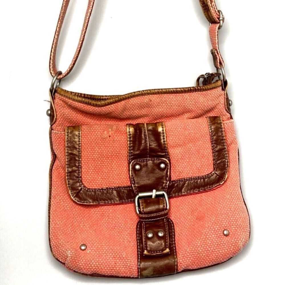 Maurices Vegan Leather Pink Purse Shoulder Strap Crossbody Bag Pocket